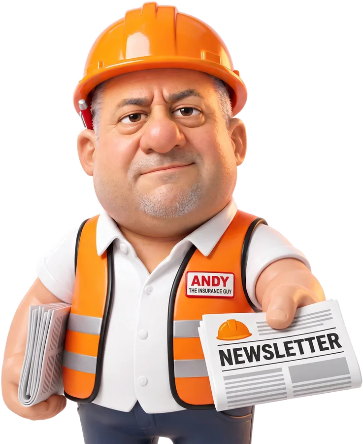 Andy handing out his newsletter